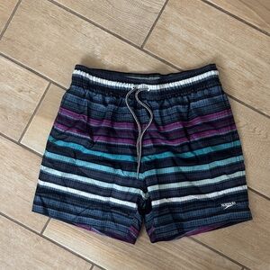 Speedo Men's Striped Swim Trunks M / D1